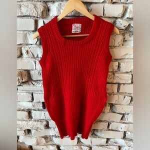 Vintage Red Wool Vest
